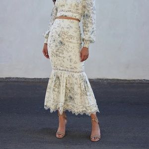 NWT V. Chapman Blue Murano skirt size 2